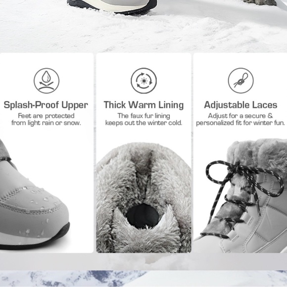 Dream Pairs White Faux Fur-Lined Winter Boots - Picture 8 of 15